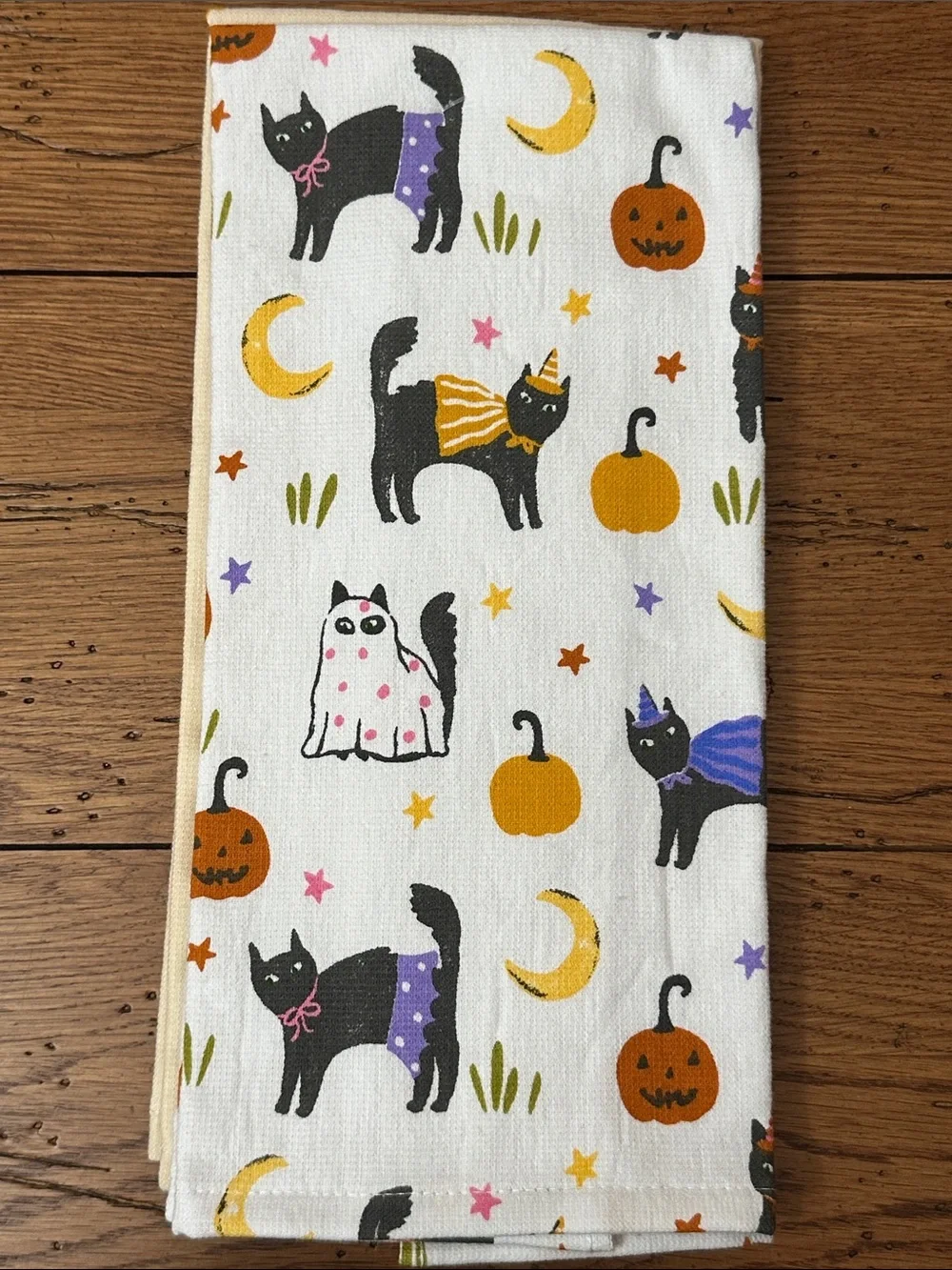Celebrate Together Halloween Kitchen Towel Set - White, Black, Orange